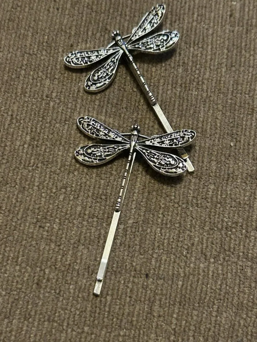 dragonfly bobby pins hair pins  Silver Color Metal Dainty Celtic